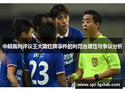 中超裁判评议王大雷红牌事件的判罚合理性与争议分析